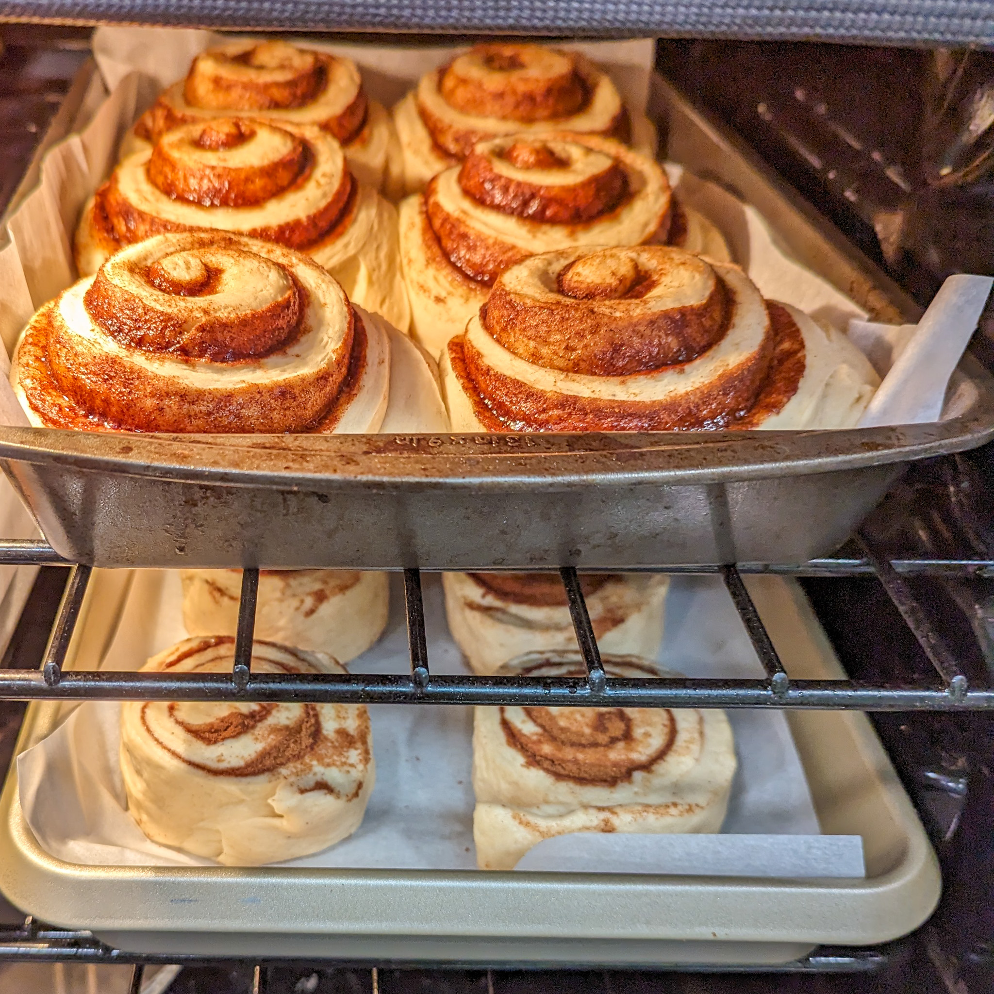 Cinnamon Rolls in the oven